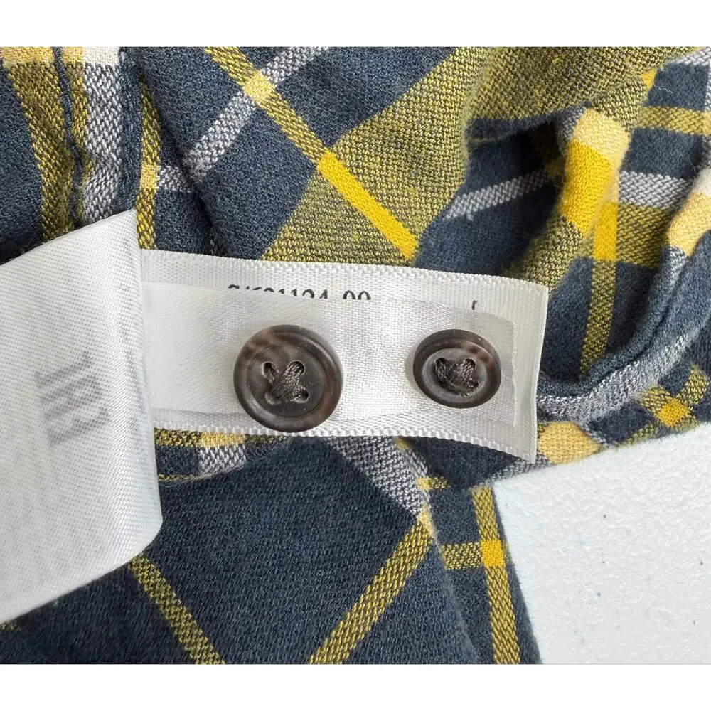 Banana Republic Ultra-Soft Flannel Button Down Shirt Men's Sz L Tall Untucked
